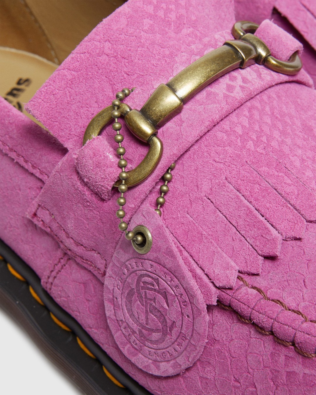 Dr. Martens – Adrian Snaffle Thrift Pink/Python Emboss - Shoes - Pink - Image 5