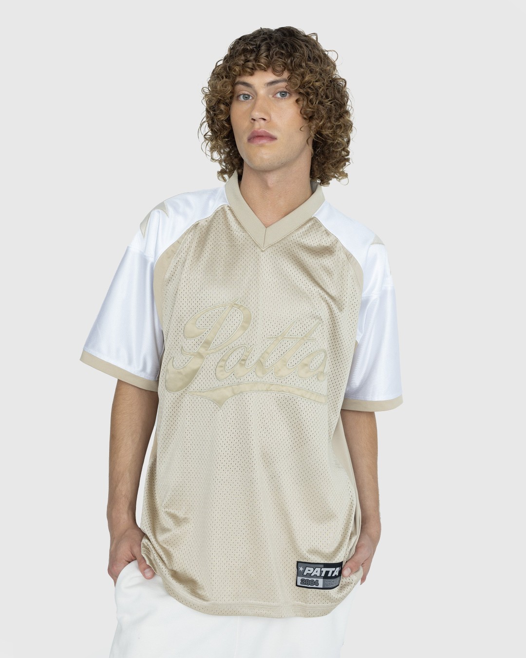 Patta – Respect Football Jersey Cement/White - Tops - White - Image 2
