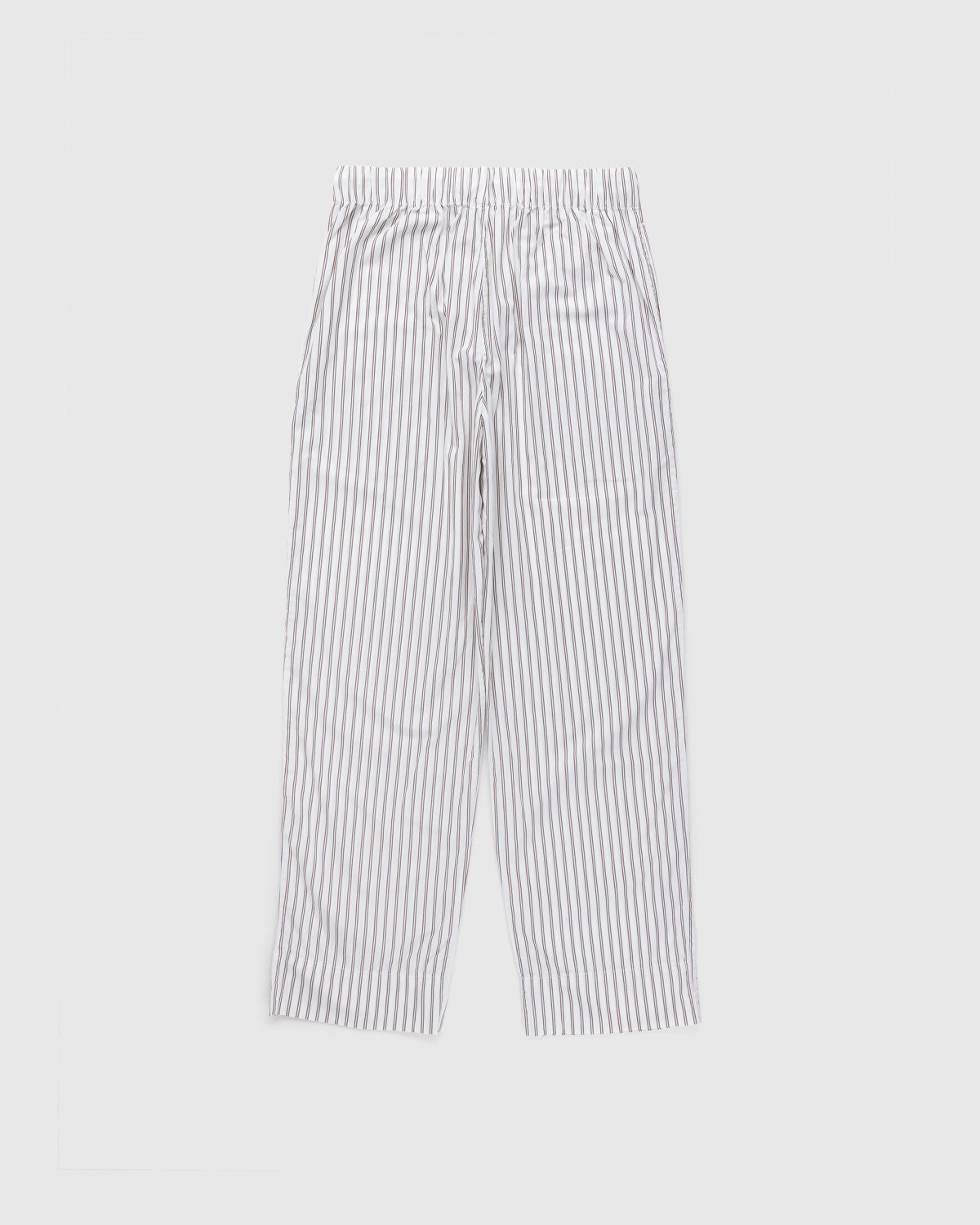 Tekla – Cotton Poplin Pyjamas Pants Hopper Stripes - Pyjamas - Beige - Image 2