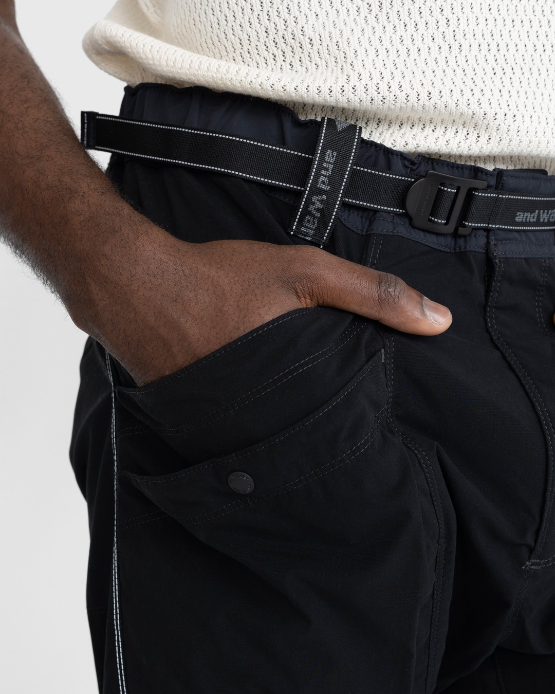 And Wander – Pocket Stretch Pants Black - Pants - Black - Image 5