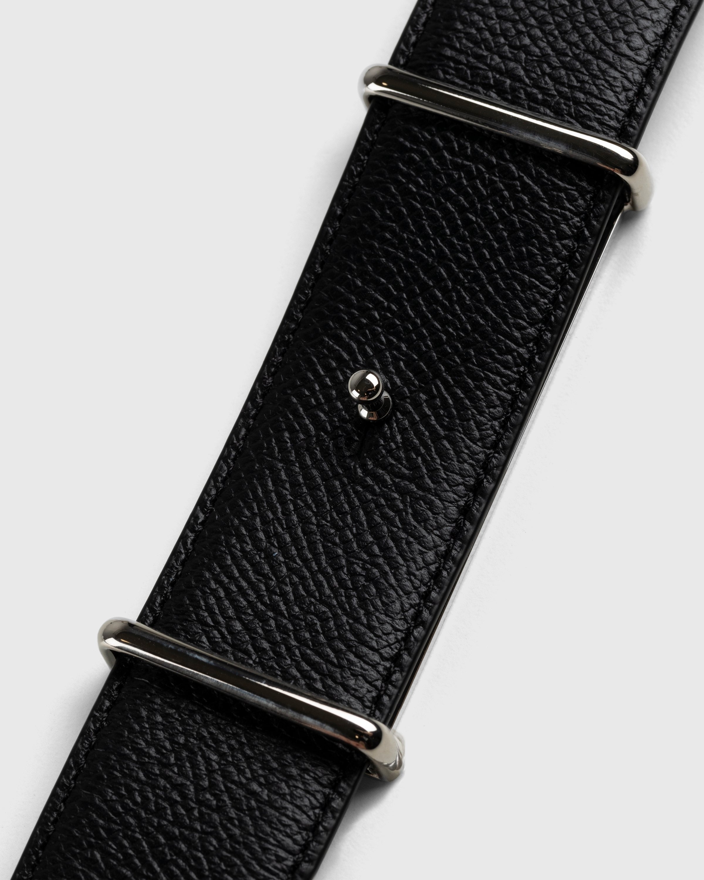 Maison Margiela – Reversible Logo Buckle Belt Black - Belts - Black - Image 3