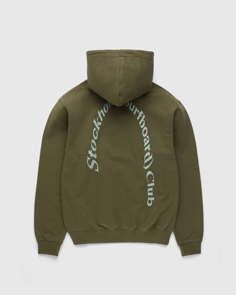 Stockholm Surfboard Club – Logo Hoodie Juniper Green