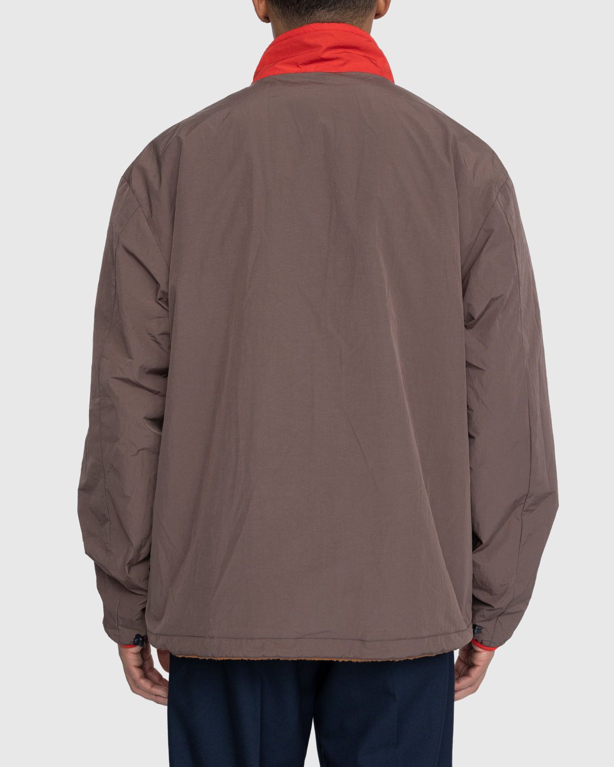 Highsnobiety – Reversible Polar Fleece Zip Jacket Chili Red/ Dark Brown - Outerwear - Brown - Image 4