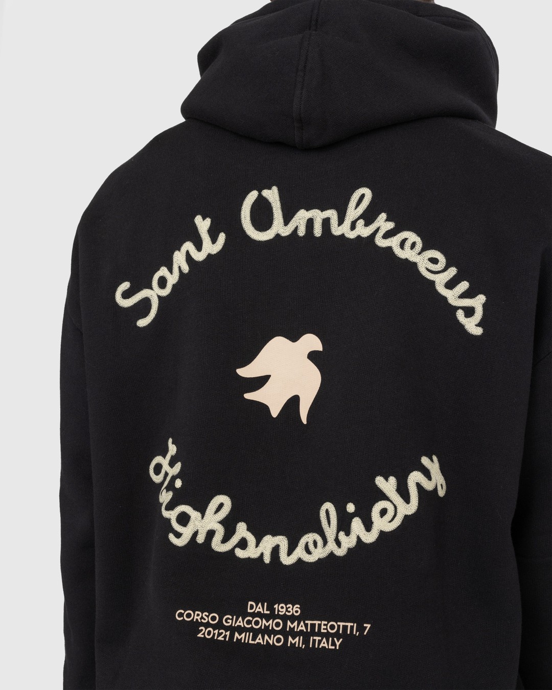 Highsnobiety x Sant Ambroeus – Hoodie Black  - Sweats - Black - Image 5