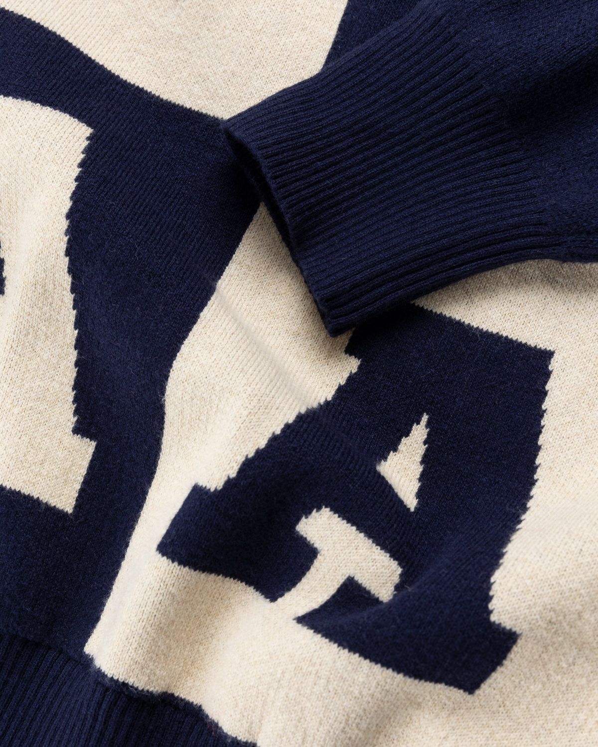 Patta – Alphabet Knitted Sweater Evening Blue/Pale Khaki - Knitwear - Green - Image 6