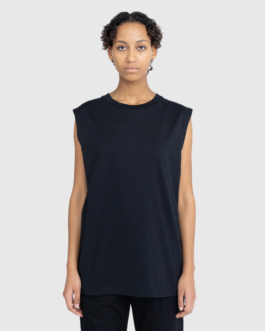 Acne Studios – Cotton Tank Top Black - Tank Tops - Black - Image 2