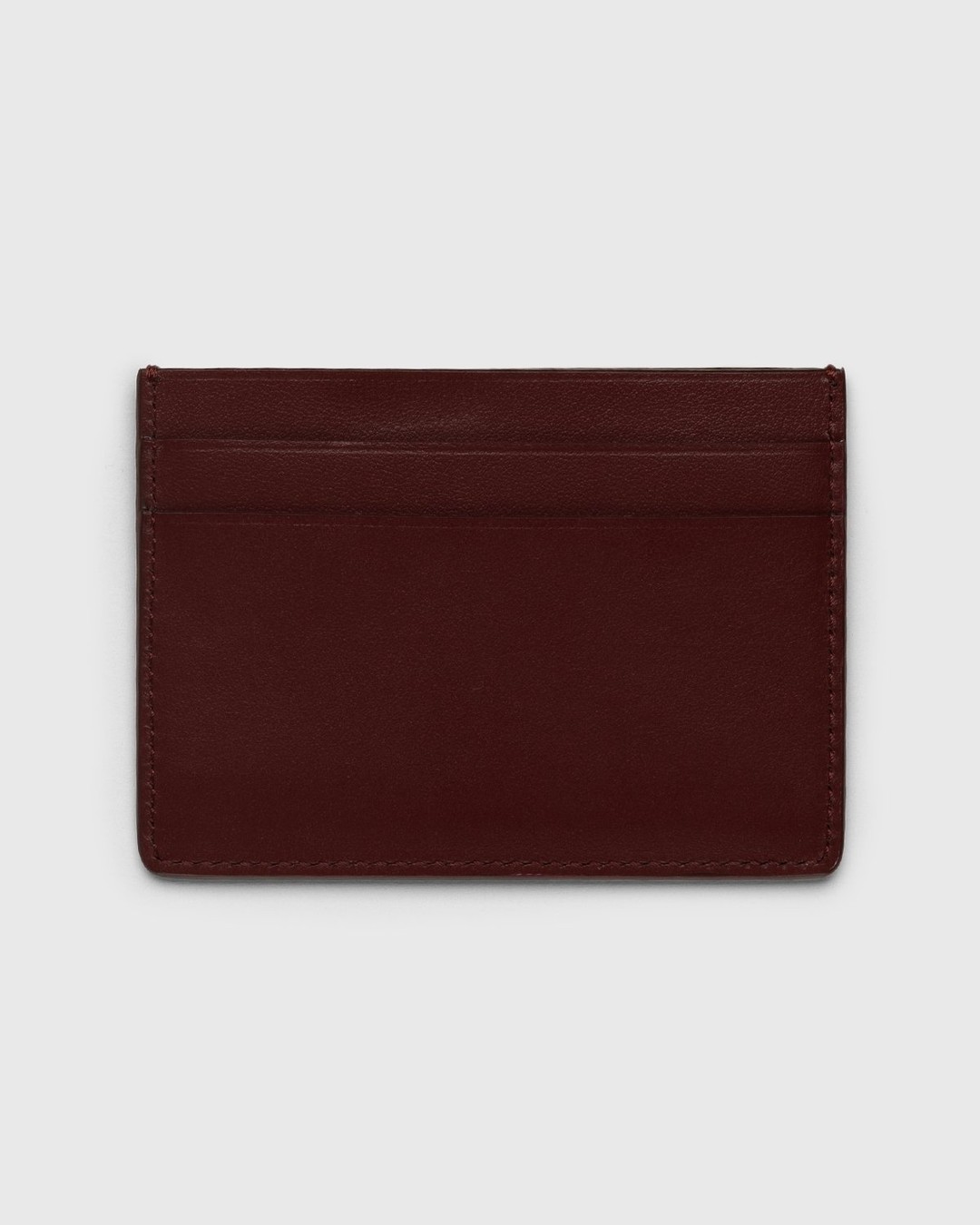 Jil Sander – Leather Card Holder Dark Red - Wallets - Red - Image 2