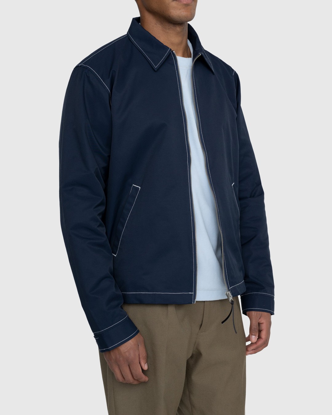 Highsnobiety – Brushed Nylon Jacket Navy - Jackets - Blue - Image 3