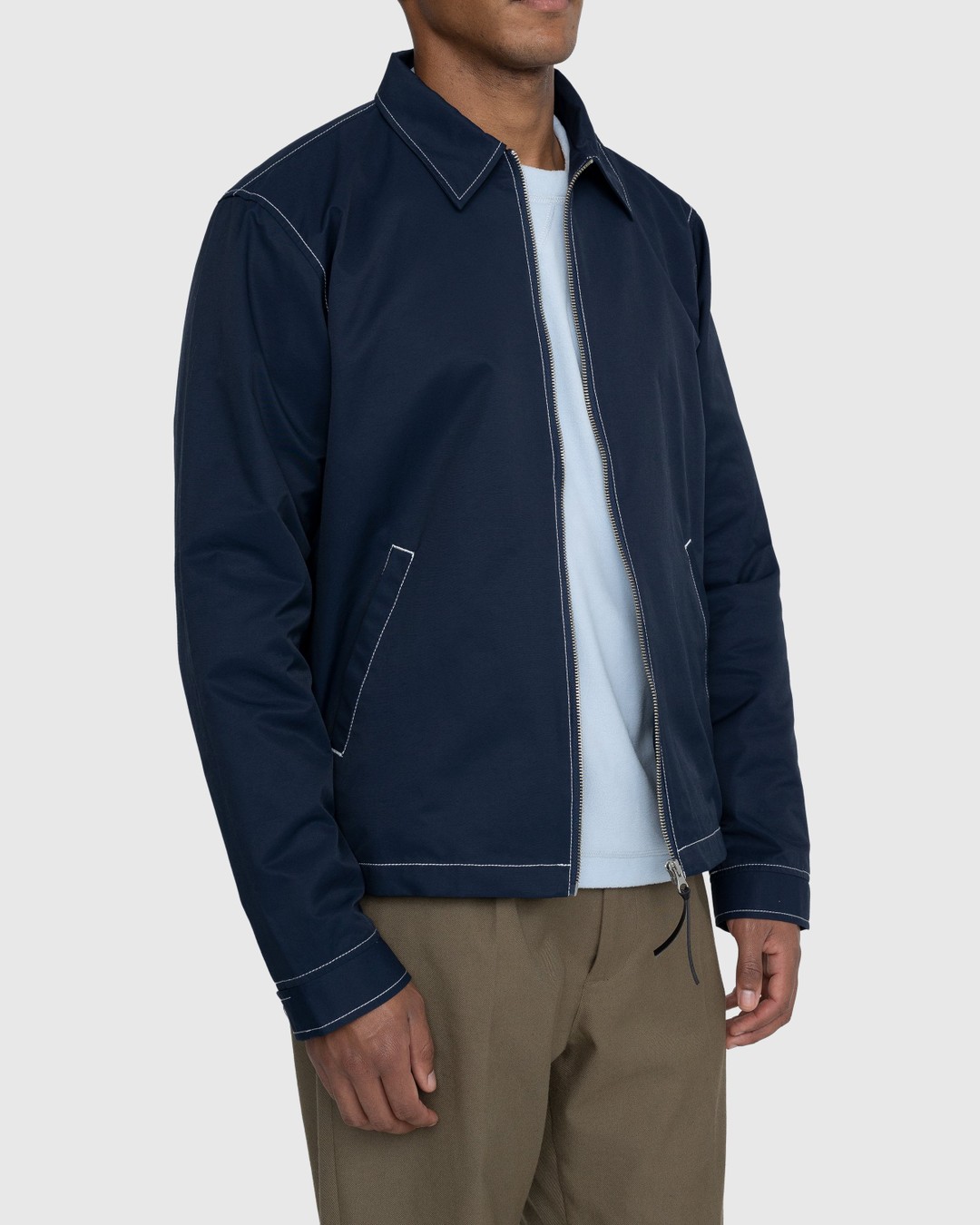 Highsnobiety – Brushed Nylon Jacket Navy - Outerwear - Blue - Image 3