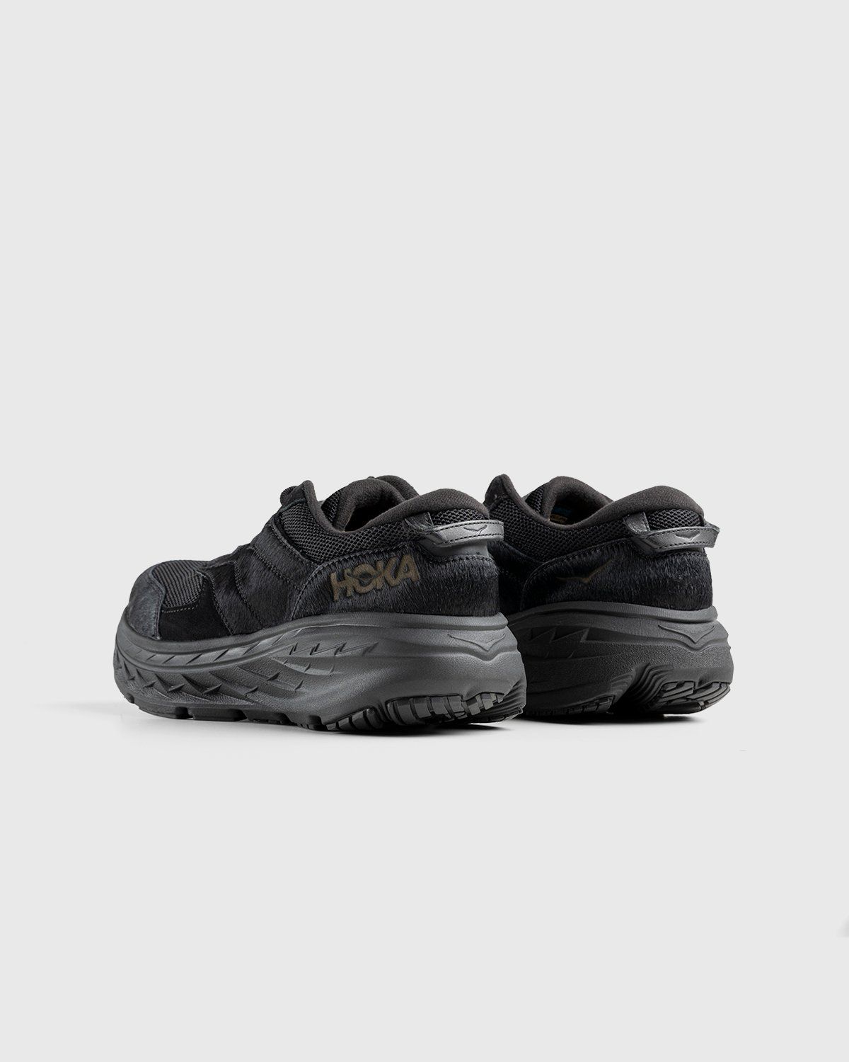 HOKA x Engineered Garments – Bondi L Black Cow Hair - Sneakers - Black - Image 4