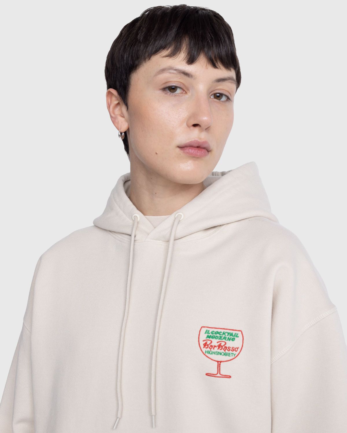 Bar Basso x Highsnobiety – Logo Hoodie Eggshell - Sweats - Beige - Image 6
