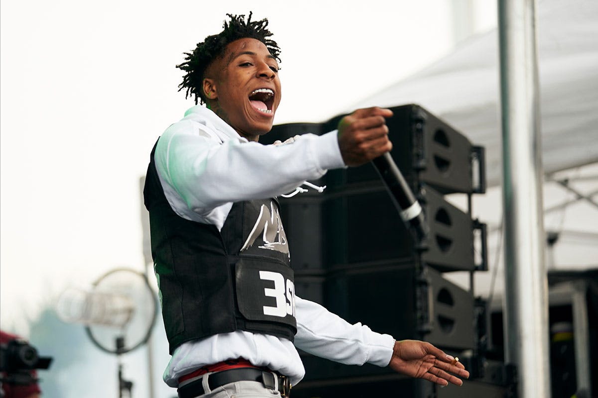 YoungBoy never broke again white hoodie black vest