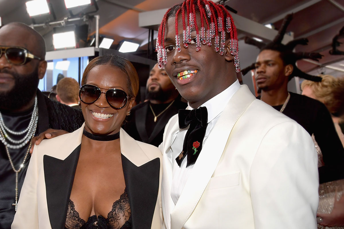 Lil Yachty and his mother attend The 59th GRAMMY Awards