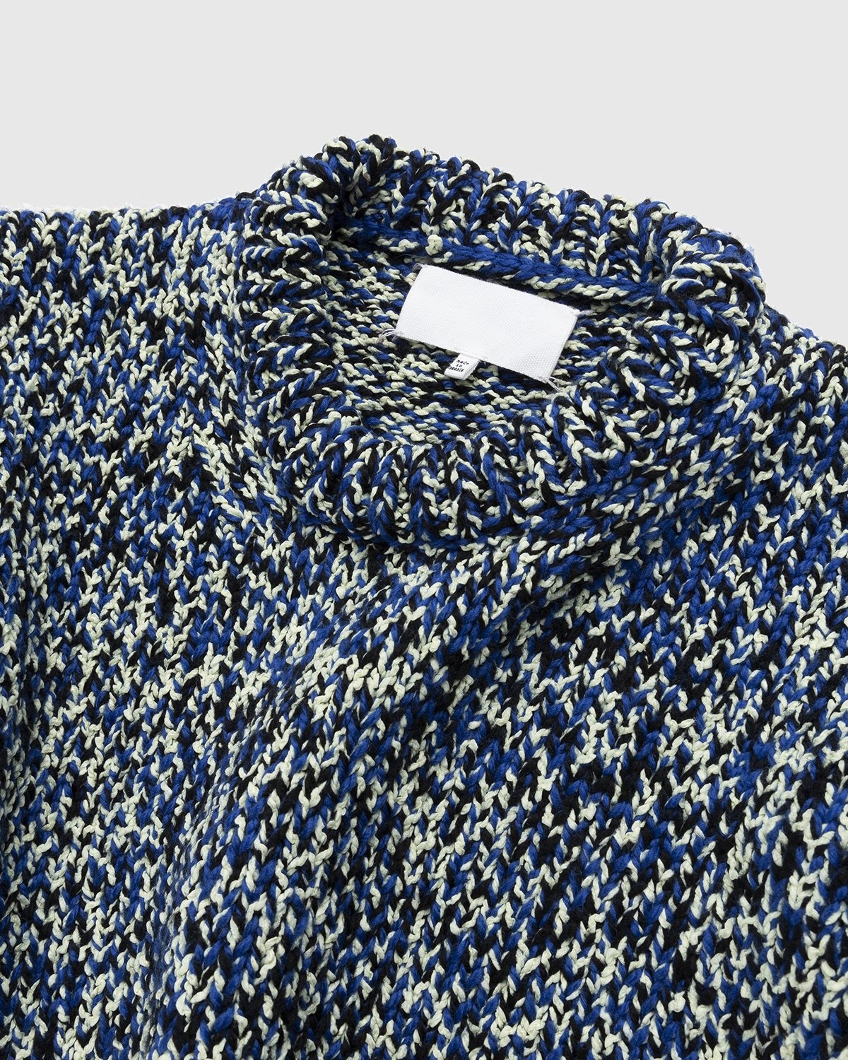 Maison Margiela – Mouliné Crewneck Sweater Blue - Crewnecks - Blue - Image 3