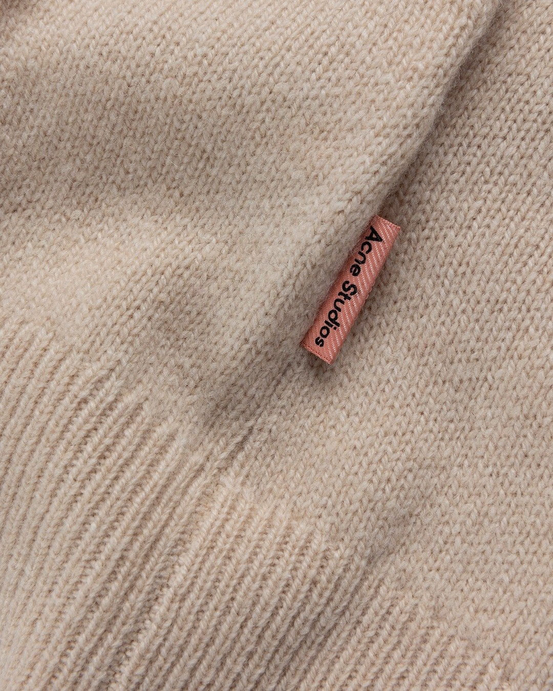 Acne Studios – Cashmere Blend V-Neck Sweater Biscuit Beige - Knitwear - Beige - Image 4