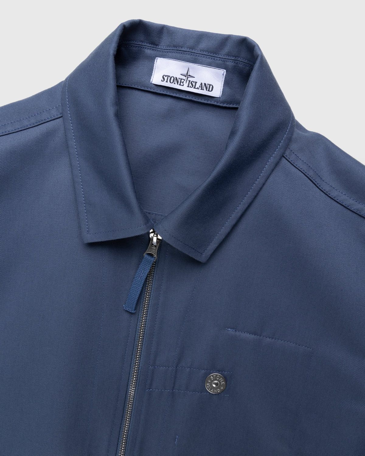 Stone Island – 42528 Workwear R-Gabardine Blouson Mid Blue ...