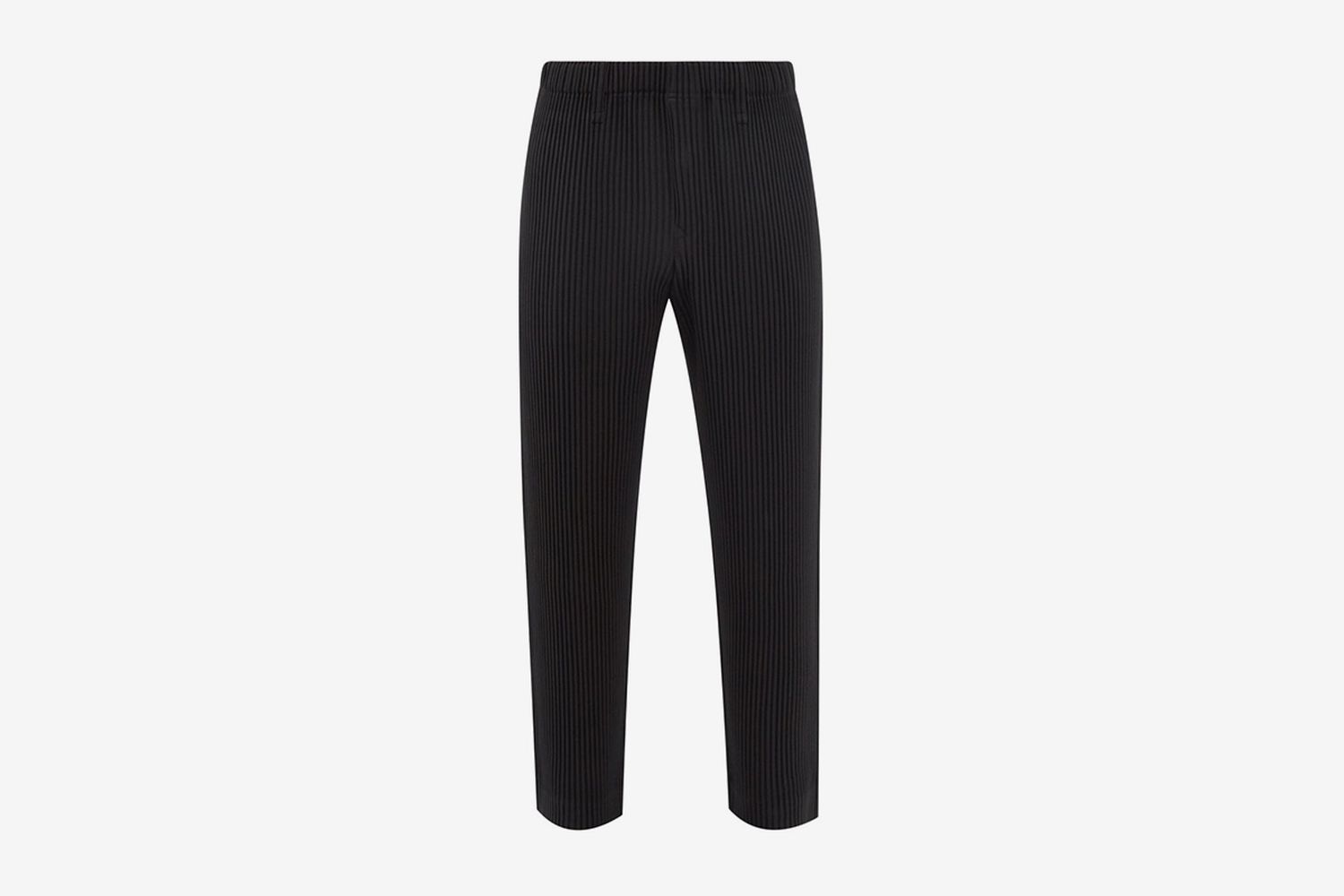 Technical-Pleated Straight-Leg Trousers