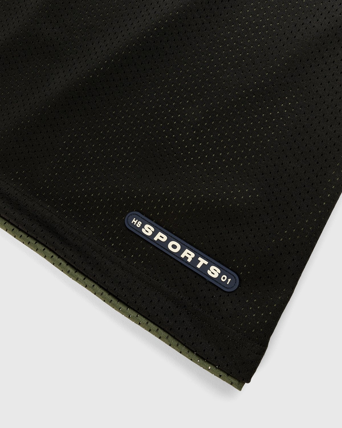 Highsnobiety – HS Sports Reversible Mesh Tank Top Black/Khaki - Tops - Green - Image 6