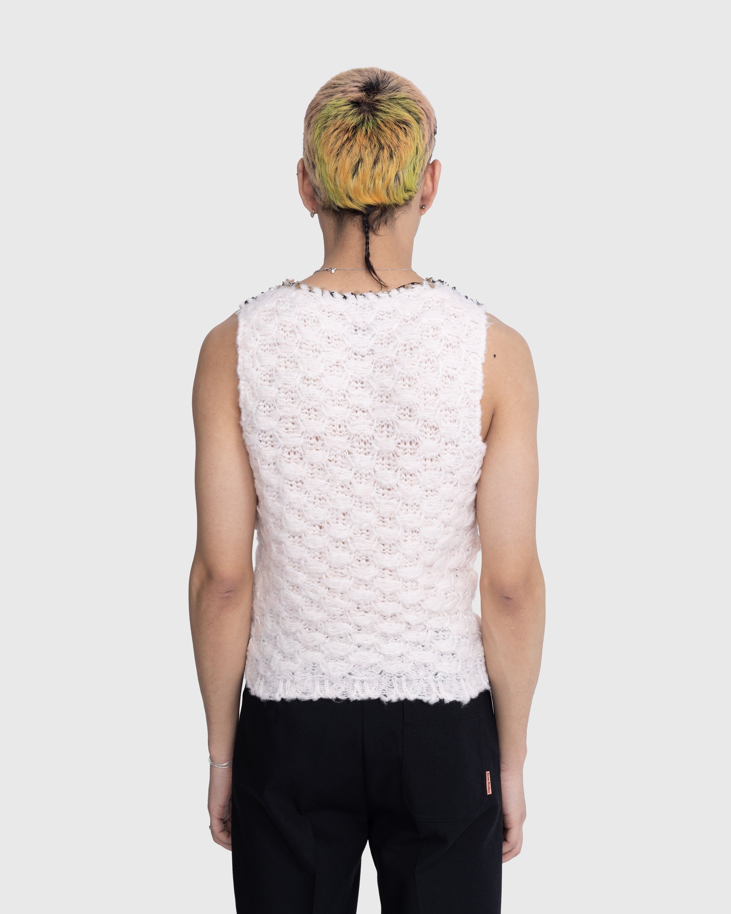 Acne Studios – Knit Vest Pink - Men Tops - Pink - Image 3