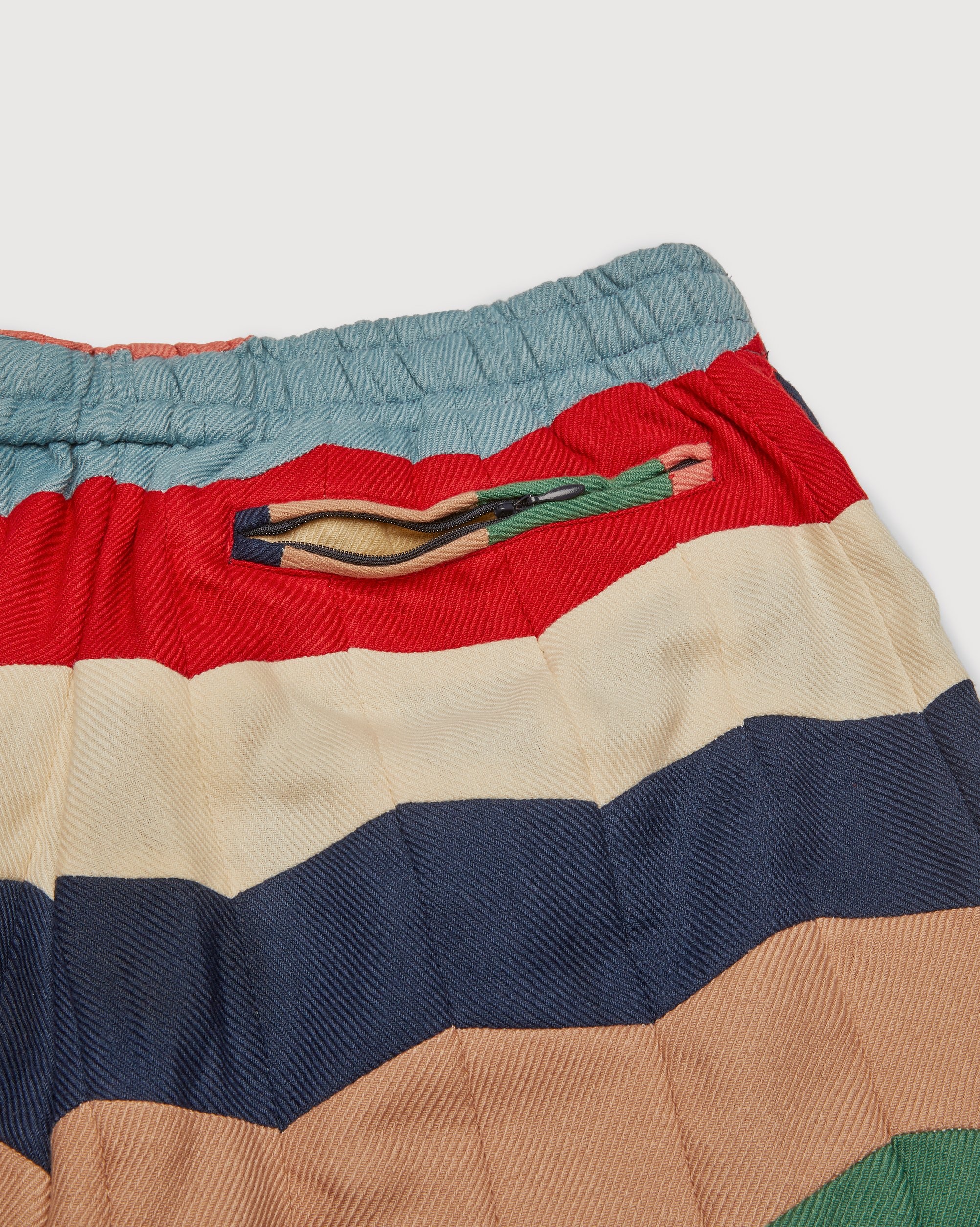 Bode – Chevron Quilt Shorts Multi - Shorts - Multi - Image 3
