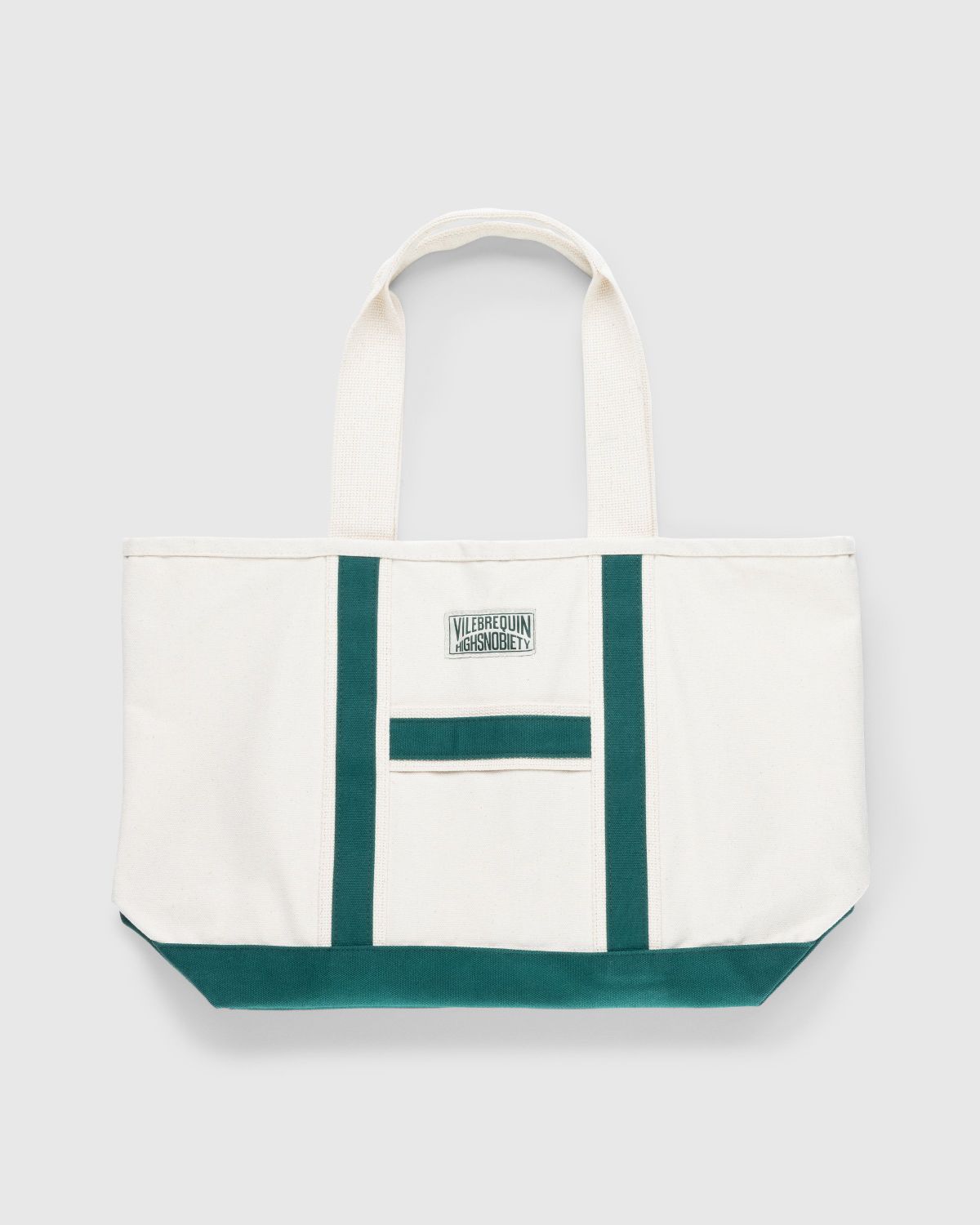 Vilebrequin x Highsnobiety – Bicolor Large Tote Bag Natural/Green - Bags - Natural/Green - Image 1