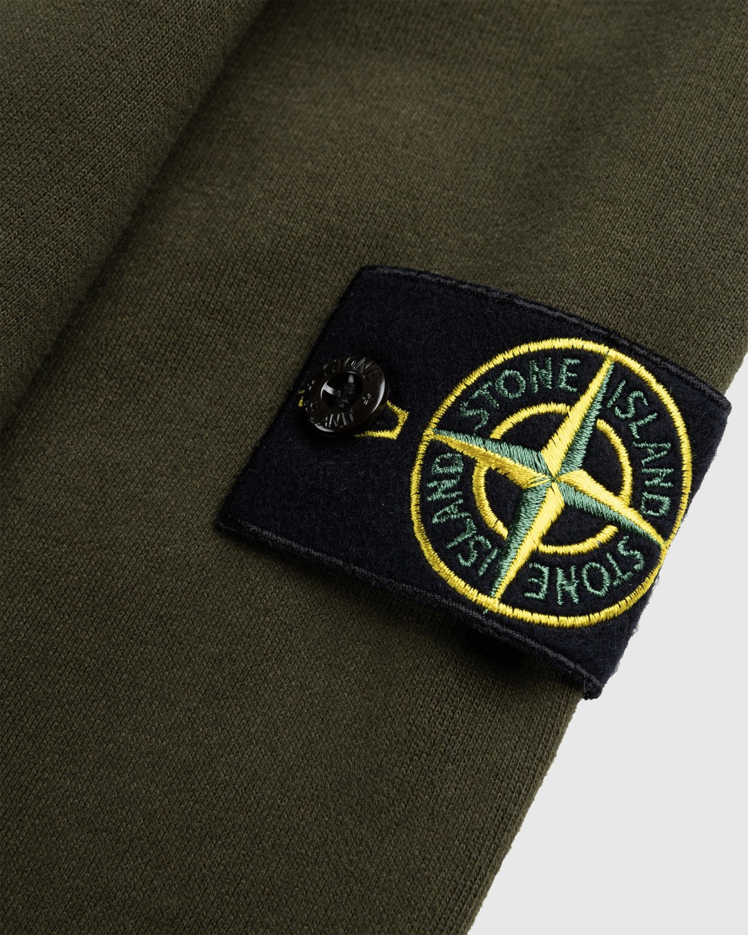 Stone Island – Garment-Dyed Brushed Fleece Crewneck Olive - Knitwear - Green - Image 6