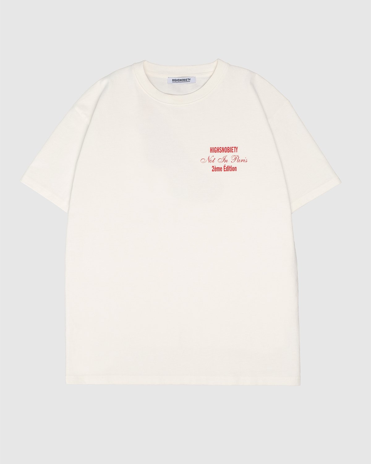 Highsnobiety – Not In Paris Red Heel T-Shirt White - Tops - White - Image 2