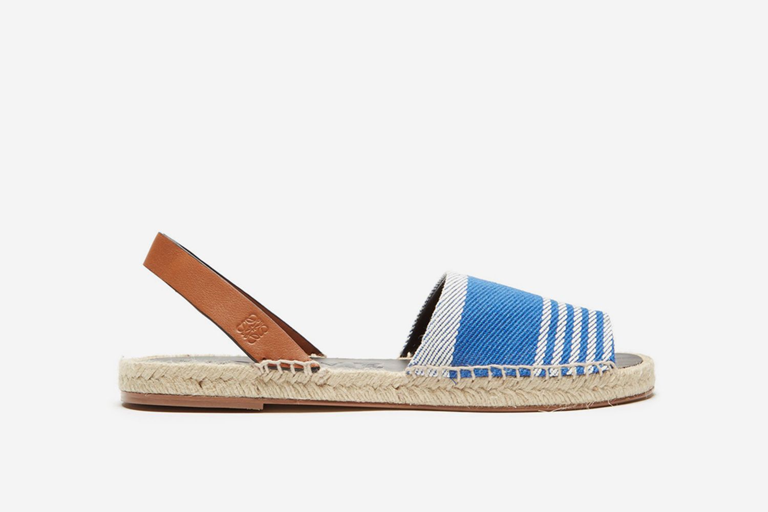 Leather and canvas espadrilles
