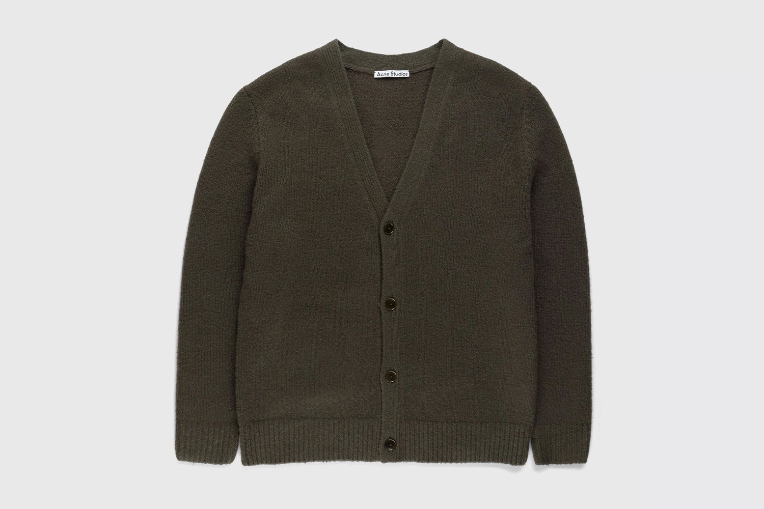 Wool Blend V-Neck Cardigan Sweater
