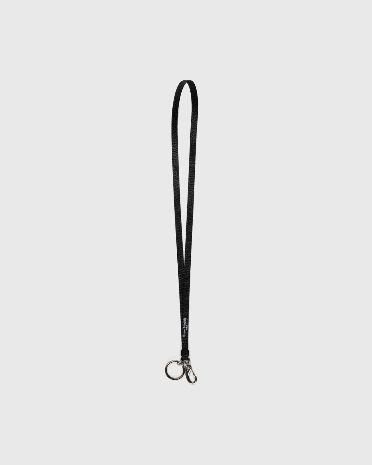 Maison Margiela – Leather Lanyard Black - Keychains - Black - Image 1