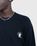 Acne Studios – Embroidered Logo Crewneck Dark Navy Melange - Knitwear - Blue - Image 4