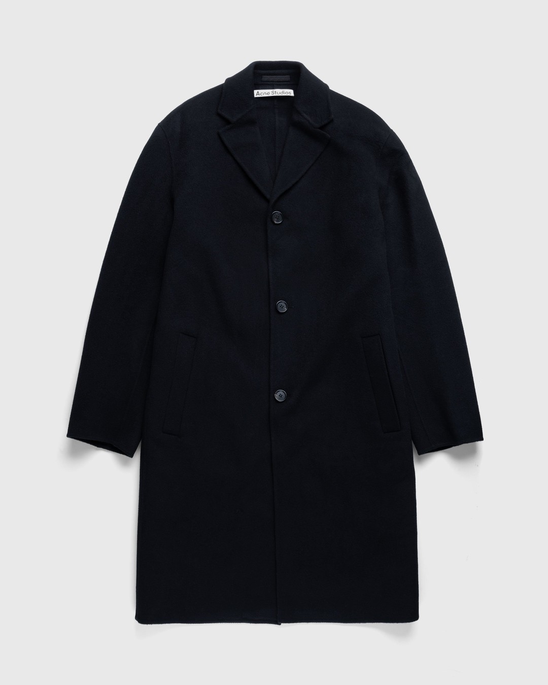 Acne Studios – Single-Breasted Coat Black - Trench Coats - Black - Image 1