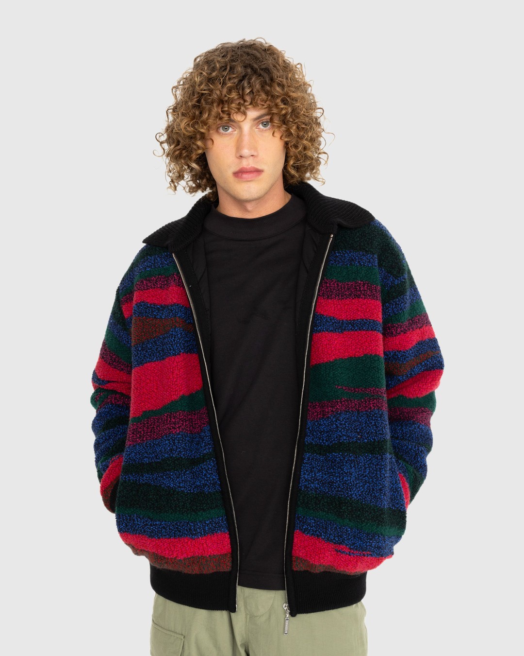 Missoni Wool Bomber Jacket Black Red Highsnobiety Shop