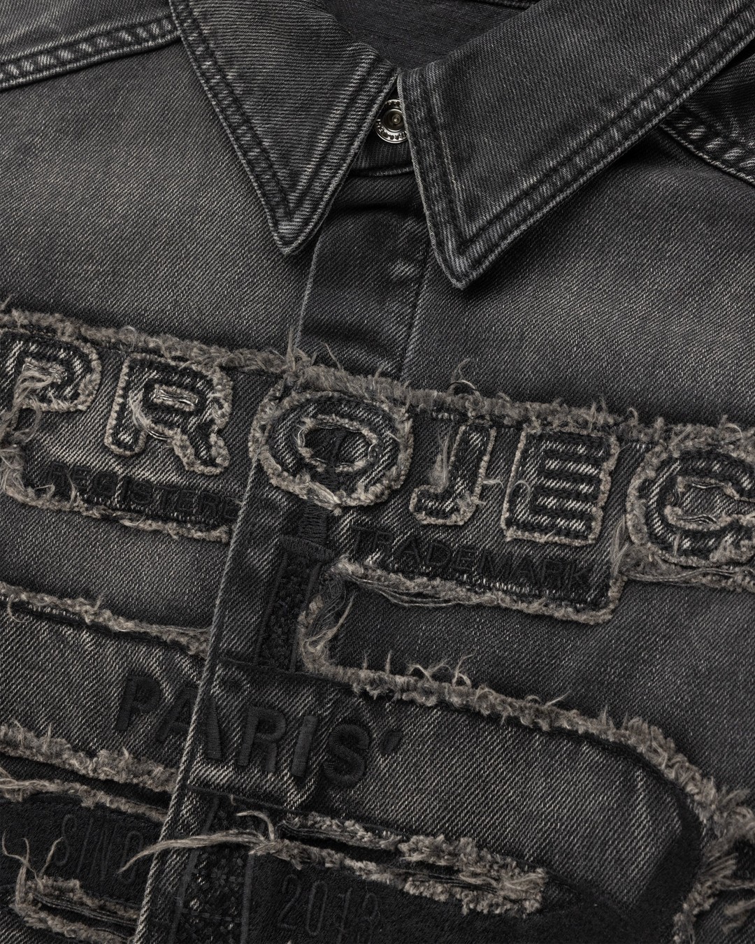 Y/Project – Paris' Best Patch Denim Shirt Black - Shirts - Black - Image 6