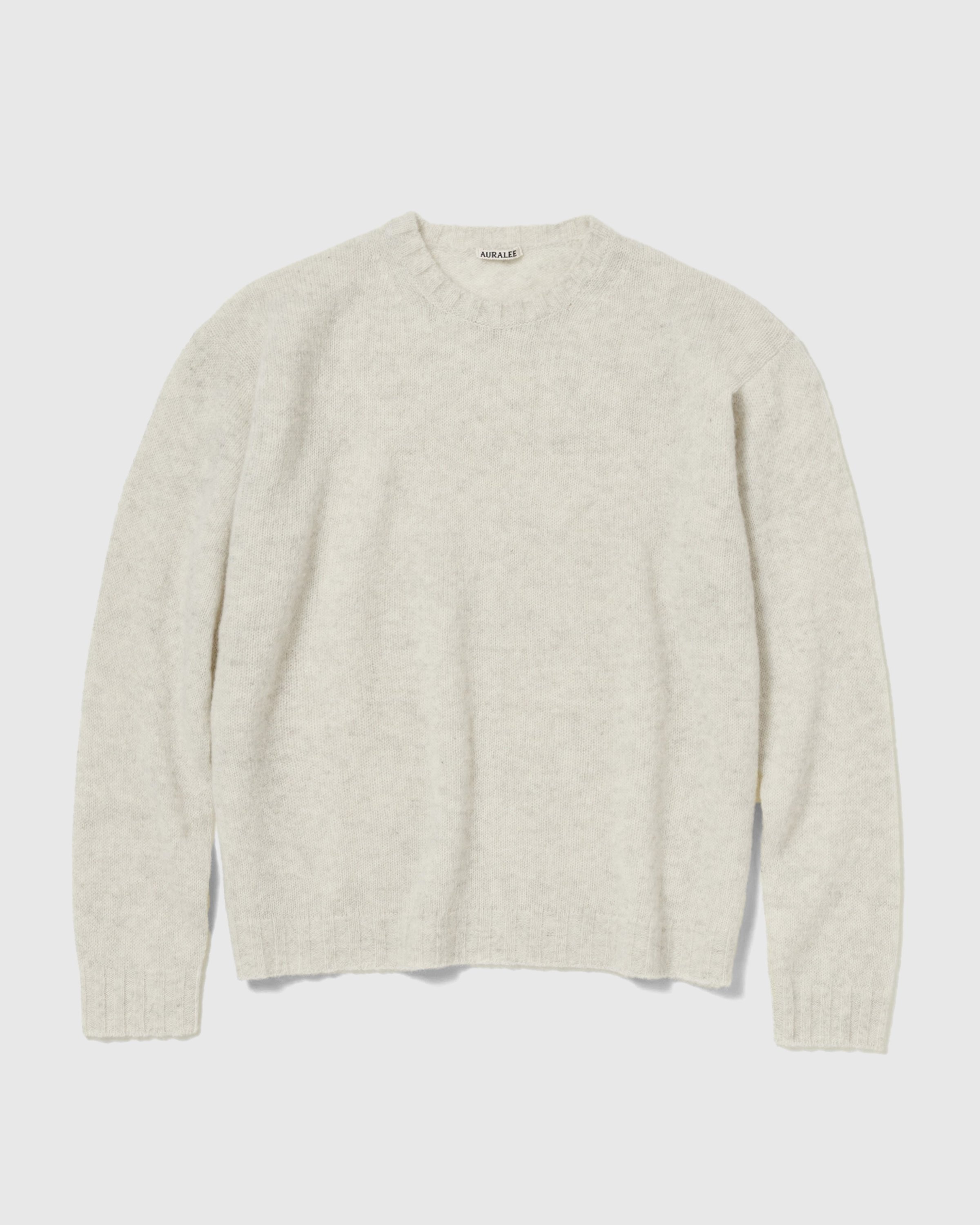 Auralee – Shetland Wool Cashmere Knit - Knitwear - White - Image 1