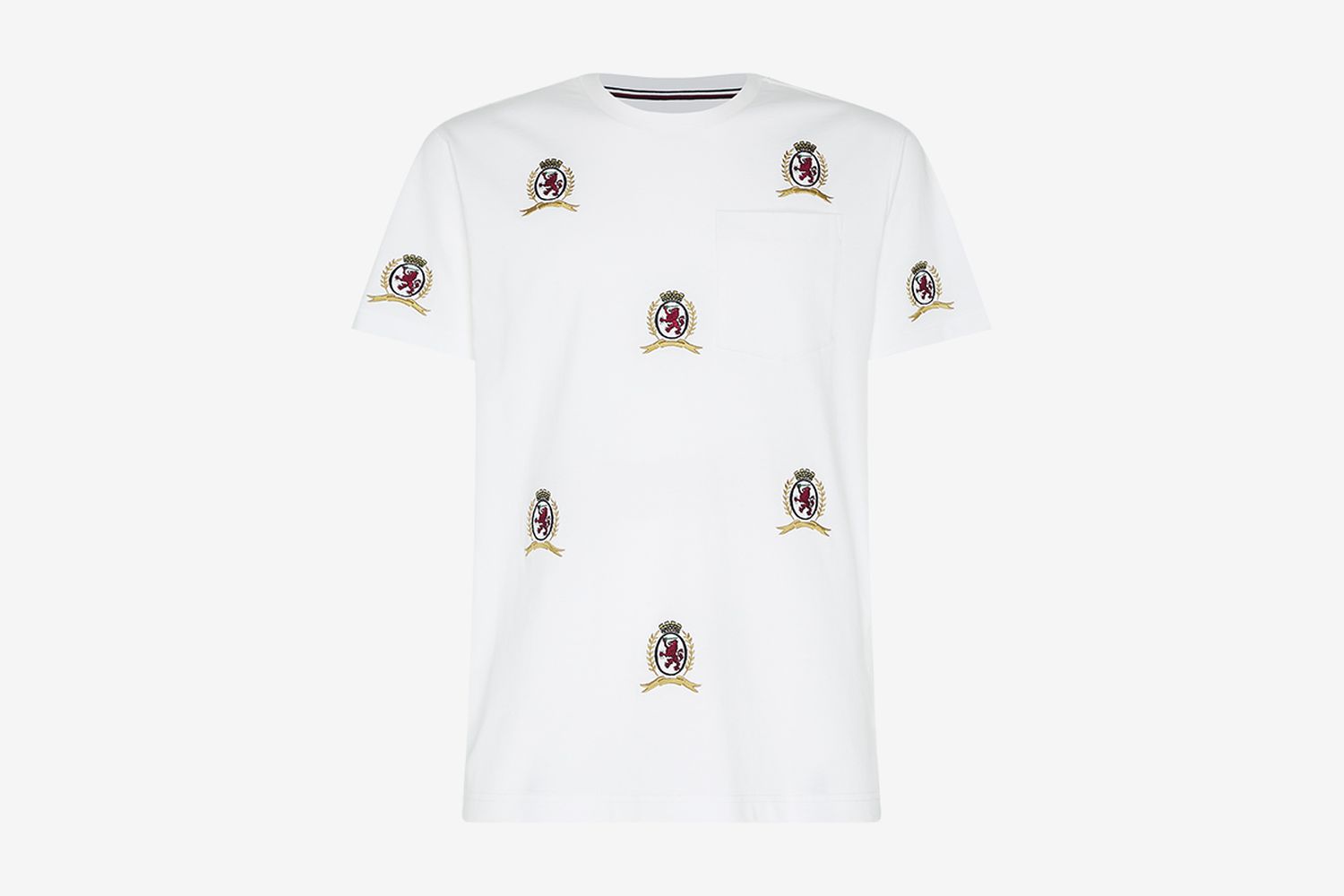 Hilfiger Collection Men’s Allover Crest Pocket T-Shirt