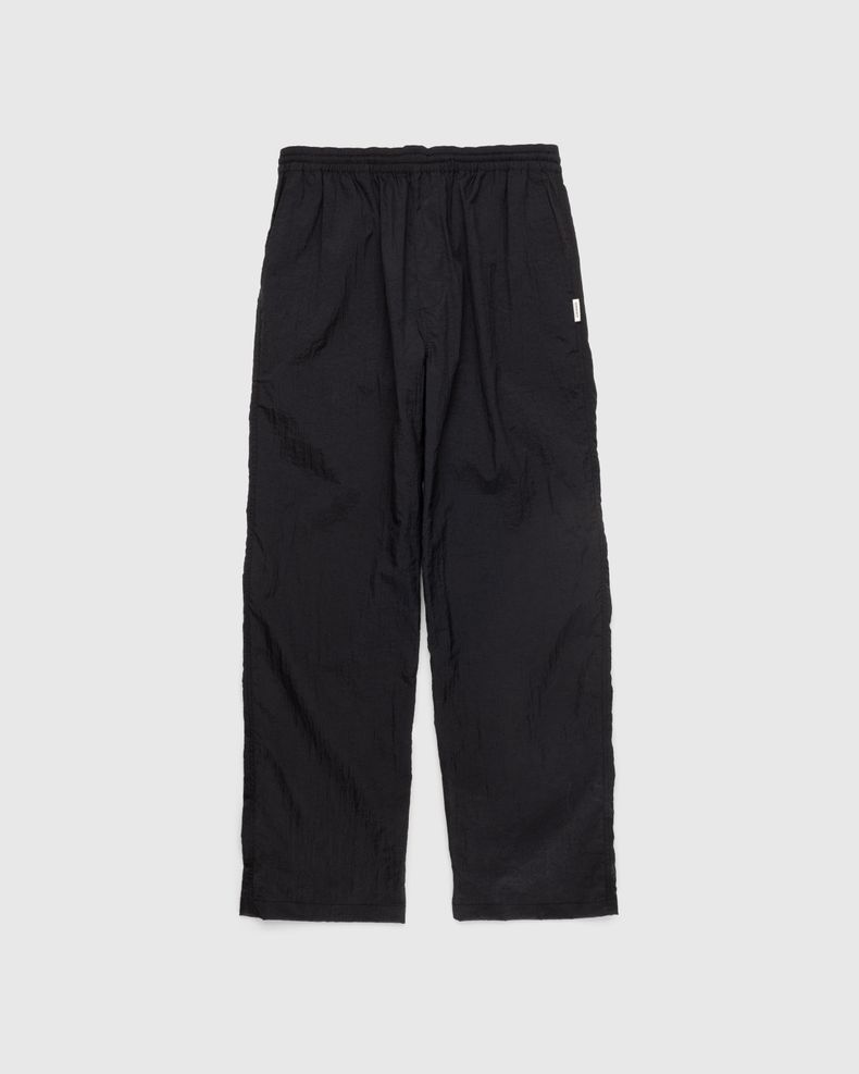 Texture Nylon Pants Black