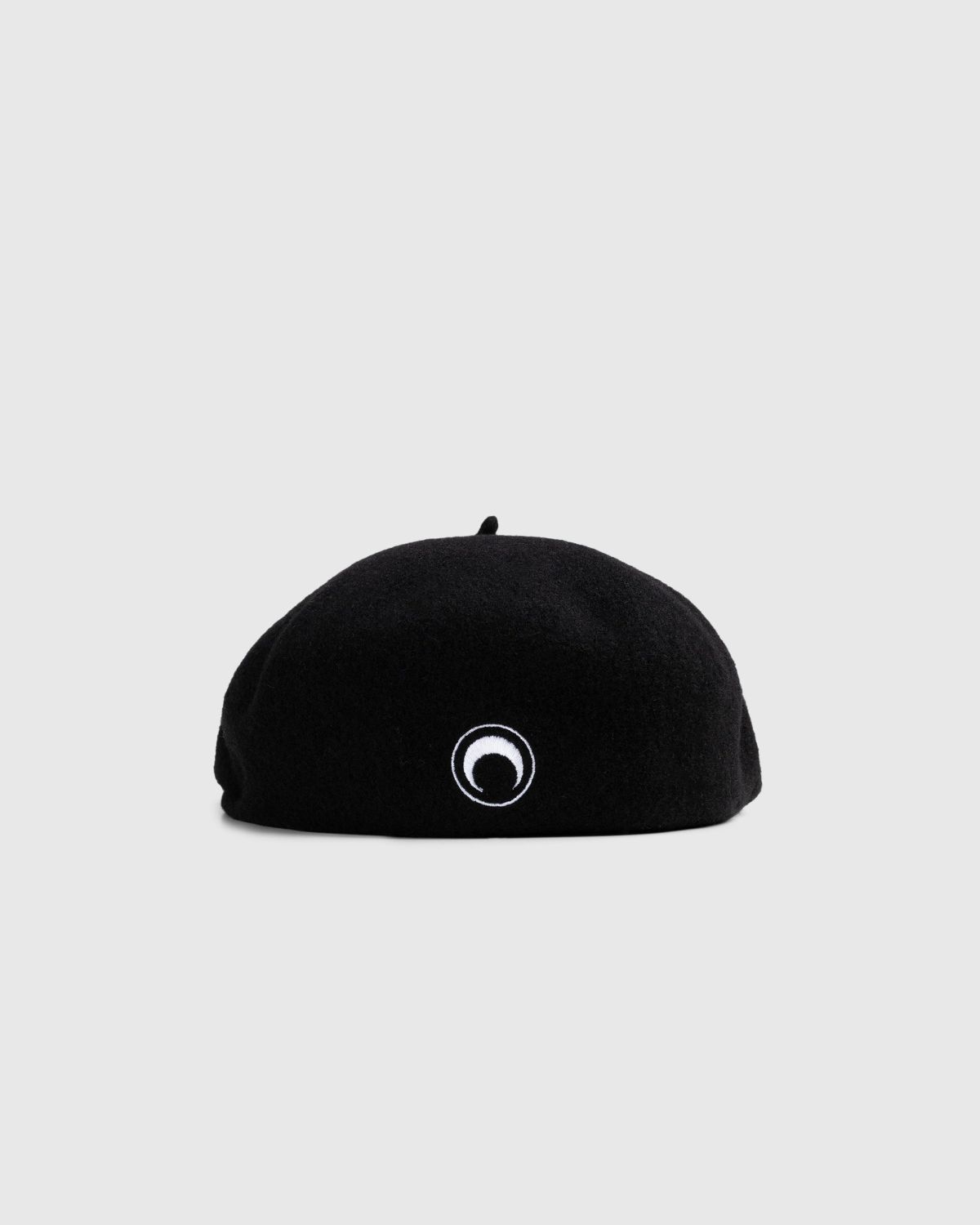 Marine Serre – Embroidered French Beret Black - Hats - Black - Image 2