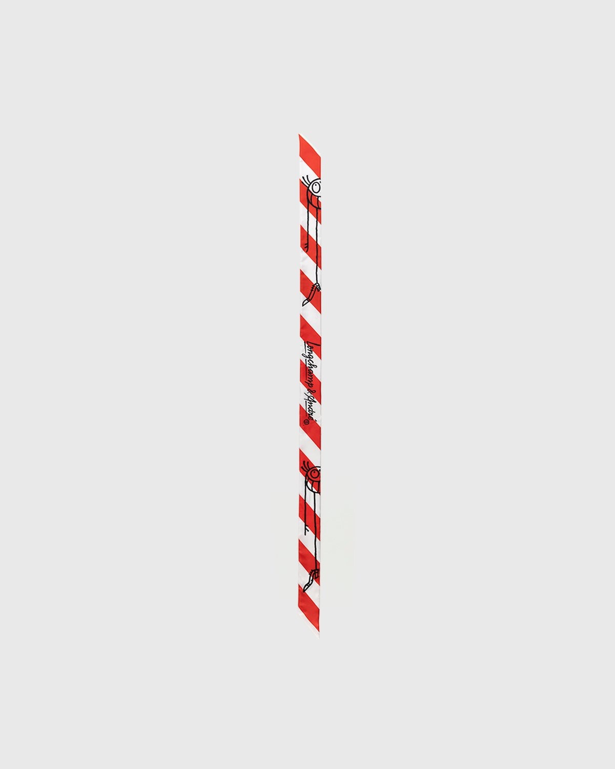 Longchamp x André Saraiva – Longchamp X André Silk Ribbon Red - Scarves - Red - Image 3