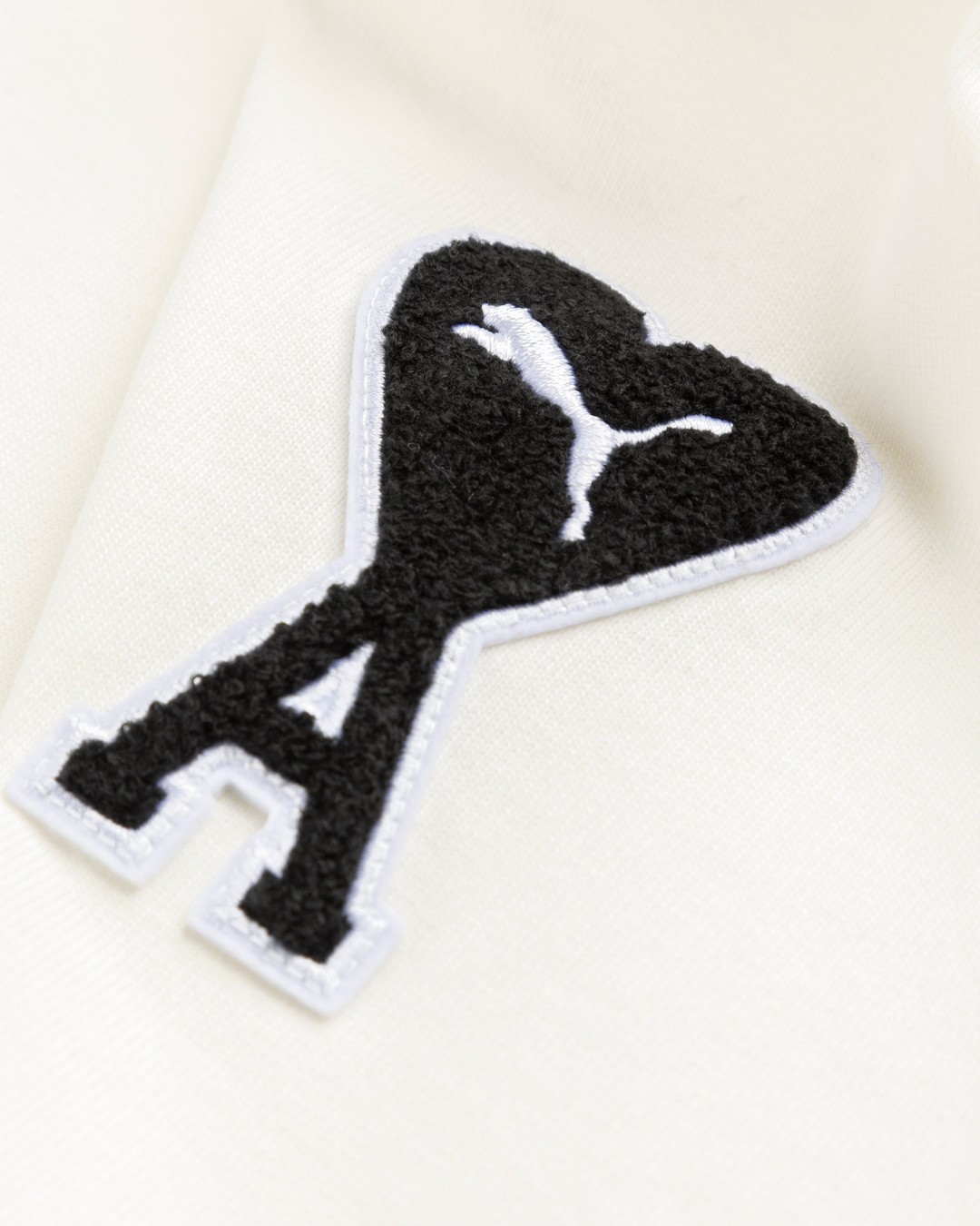 Puma x AMI – Chenille Logo Tee Beige - Tops - Beige - Image 4