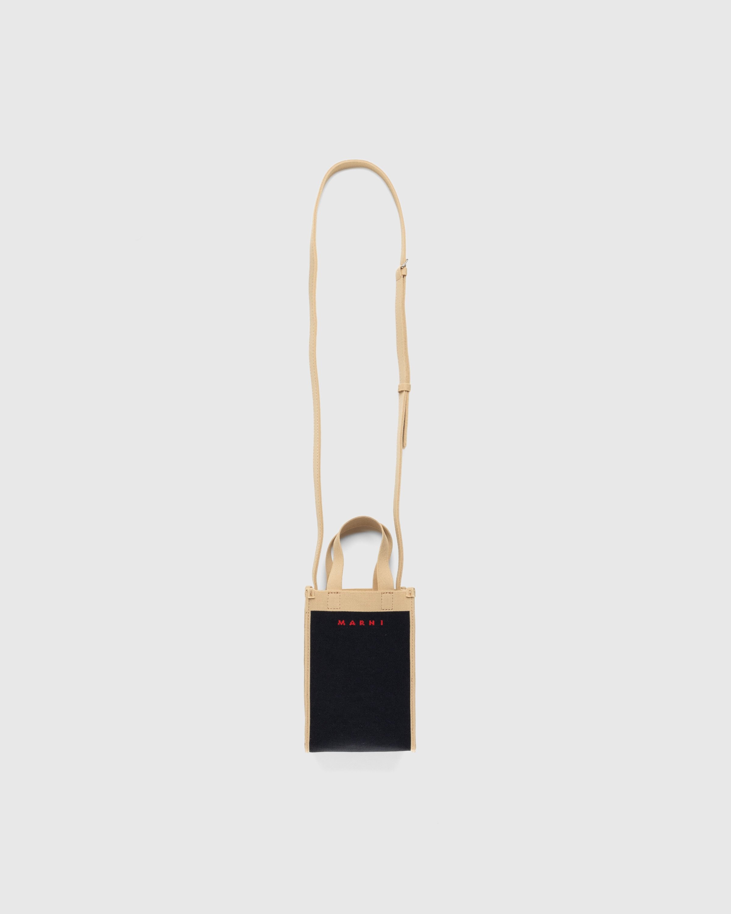 Marni – Crossbody Bag Black/Silk White/Red - Bags - Black - Image 1