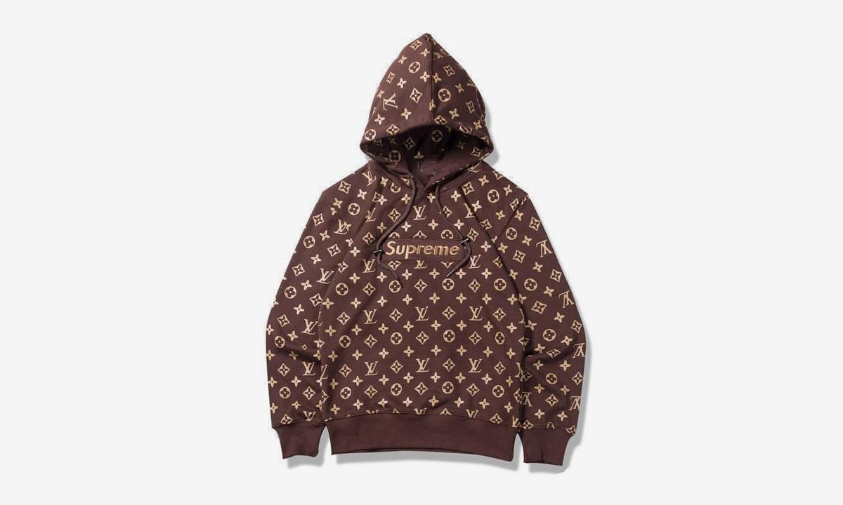 Louis Vuitton, Supreme Logo Box Hoodie Monogram