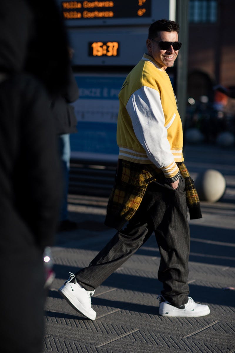 MFW19 PittiUomo StreetStyle EvaAlDesnudo 19 OFF-WHITE c/o Virgil Abloh Supreme The North Face
