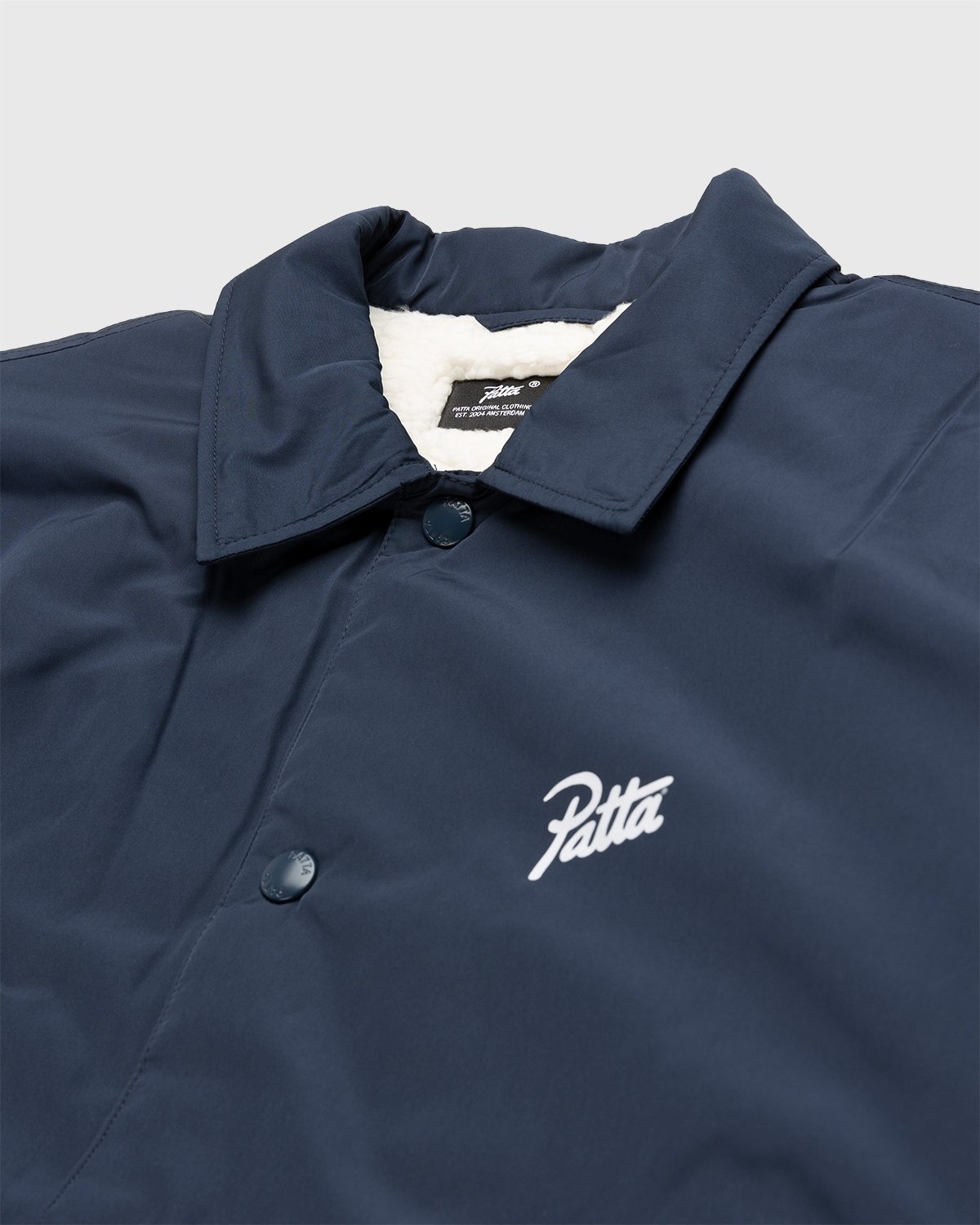 Patta – Basic Sherpa Coach Jacket Navy - Outerwear - Blue - Image 3
