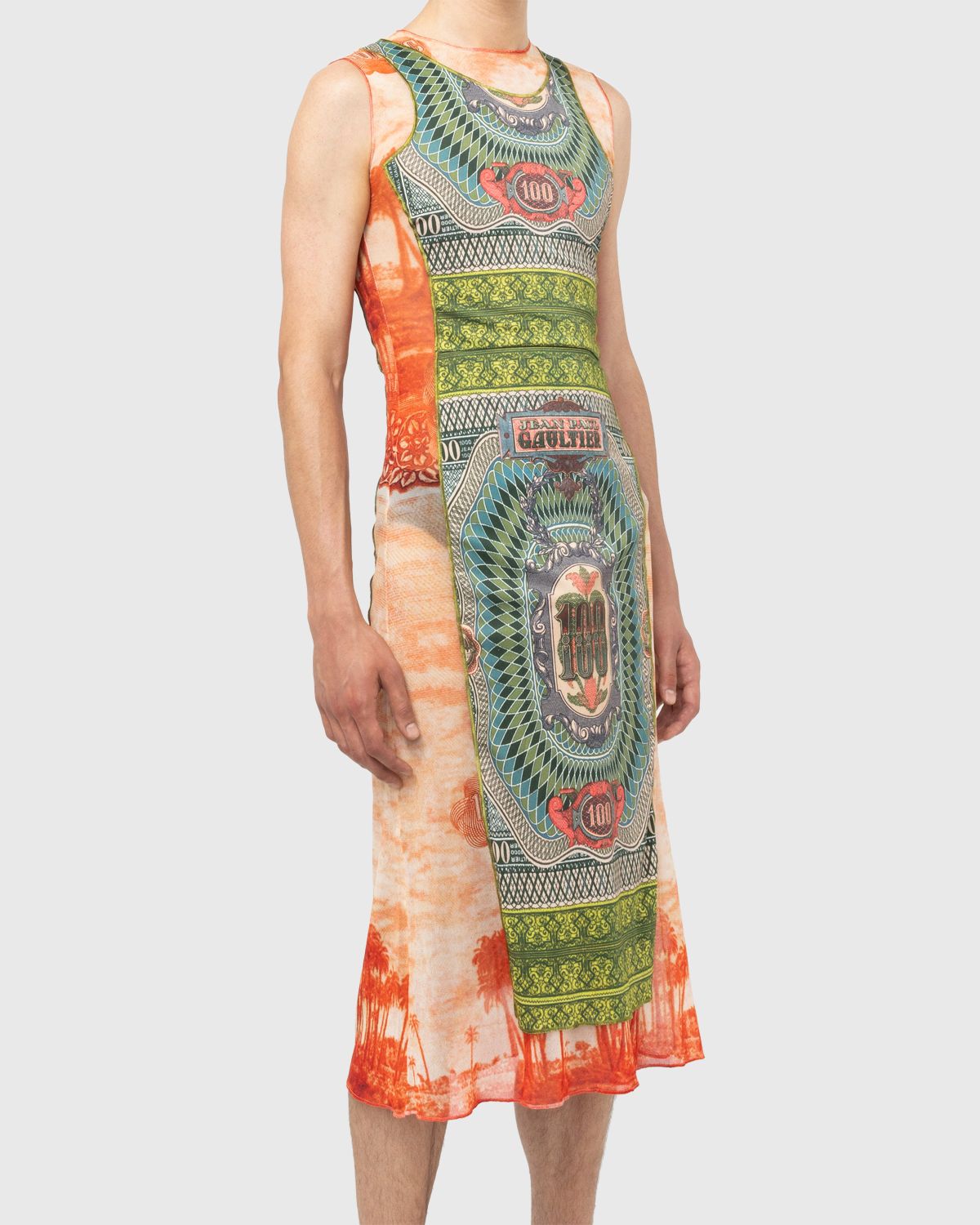 Jean Paul Gaultier – Banknote and Palm Tree Print Dress Multi - Dresses - Green - Image 5
