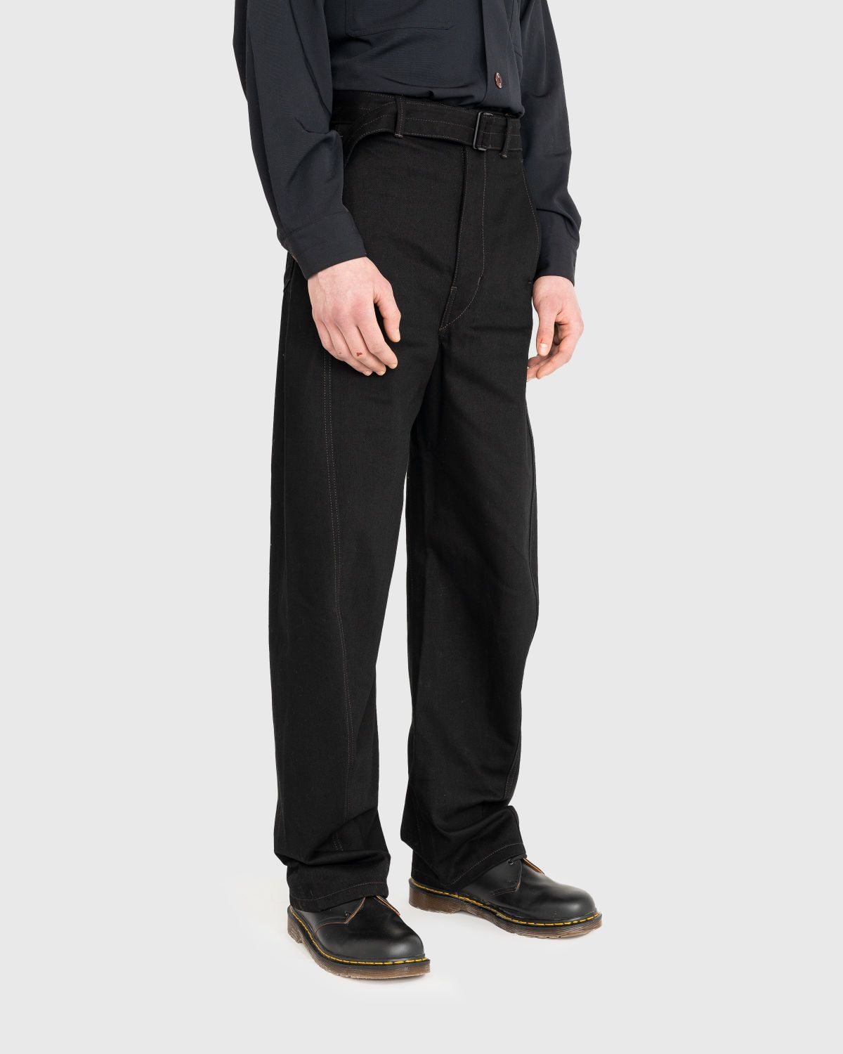 Lemaire – Twisted Belted Pants Black - Trousers - Black - Image 4
