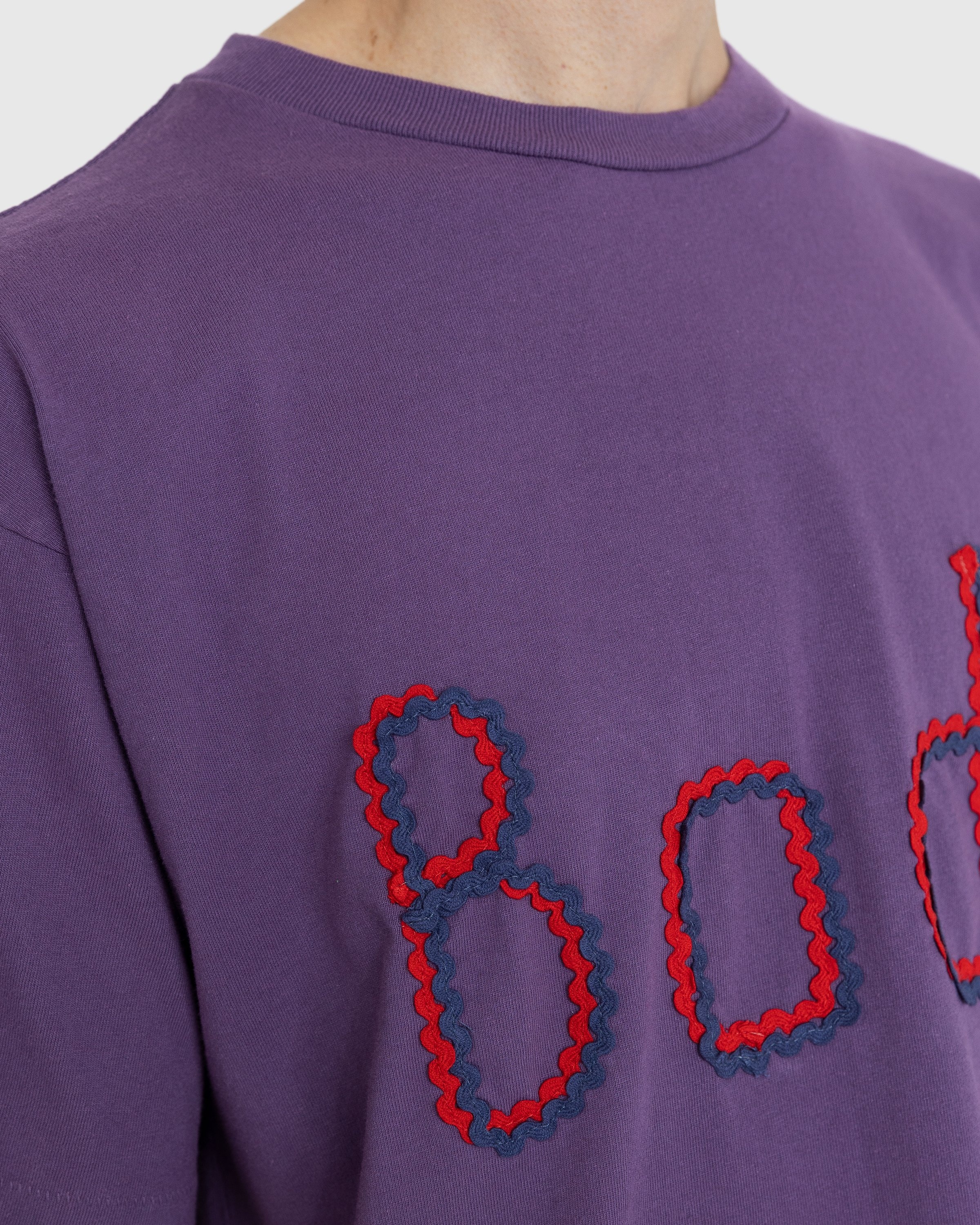 Bode – Rickrack Logo T-Shirt Purple - Tops - Purple - Image 6