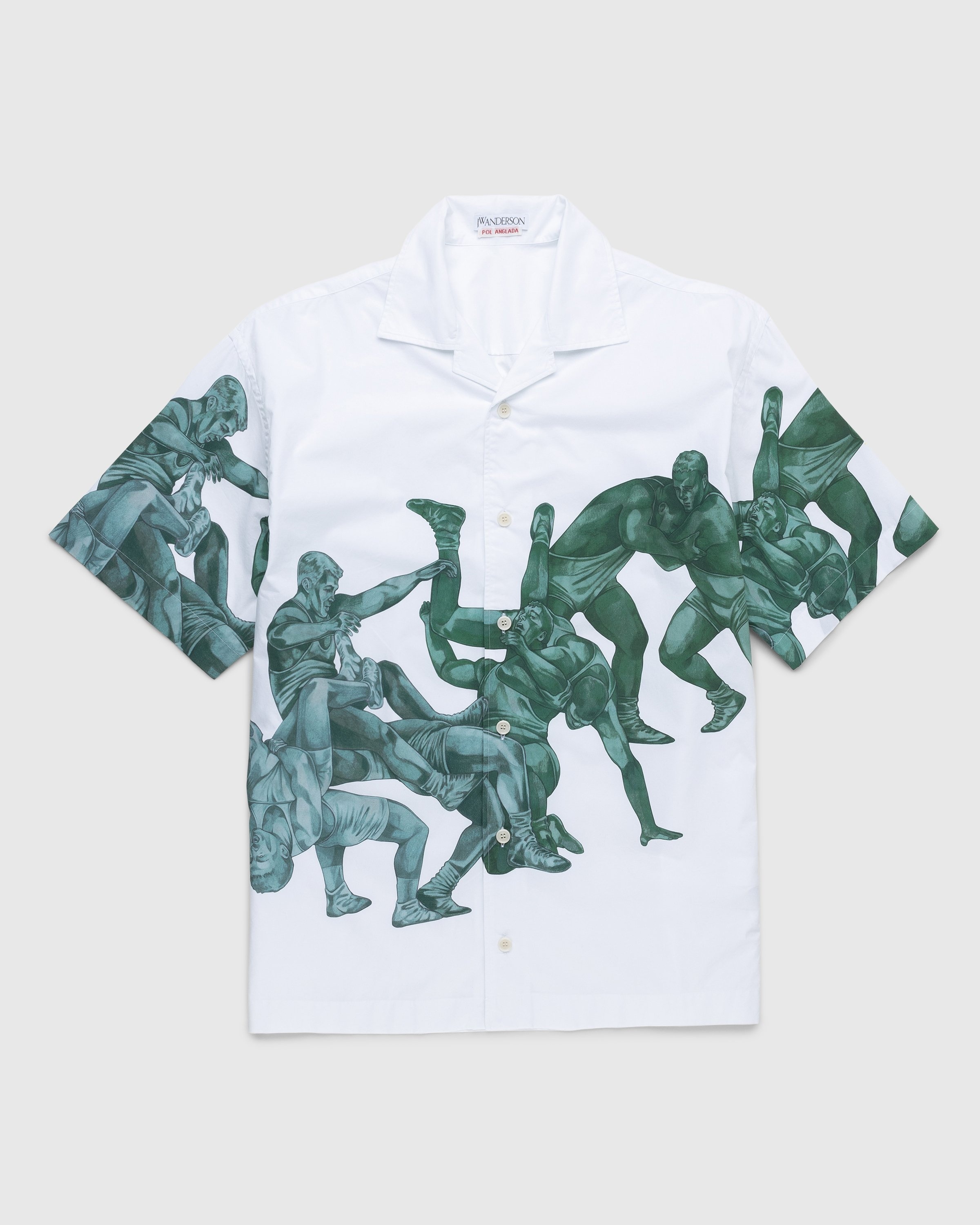 J.W. Anderson – Pol Print Short Sleeve Shirt White - Shirts - White - Image 1