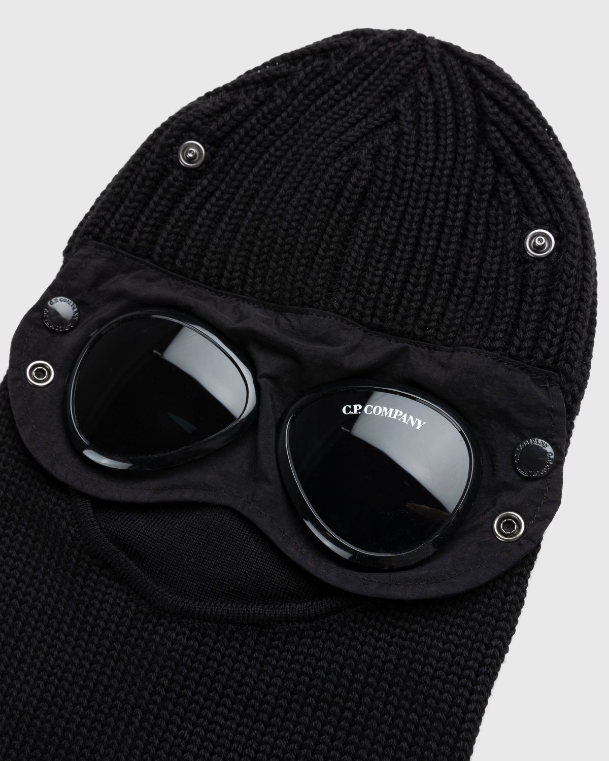 C.P. Company – Extra Fine Merino Wool Goggle Balaclava Black - Hats - Black - Image 5