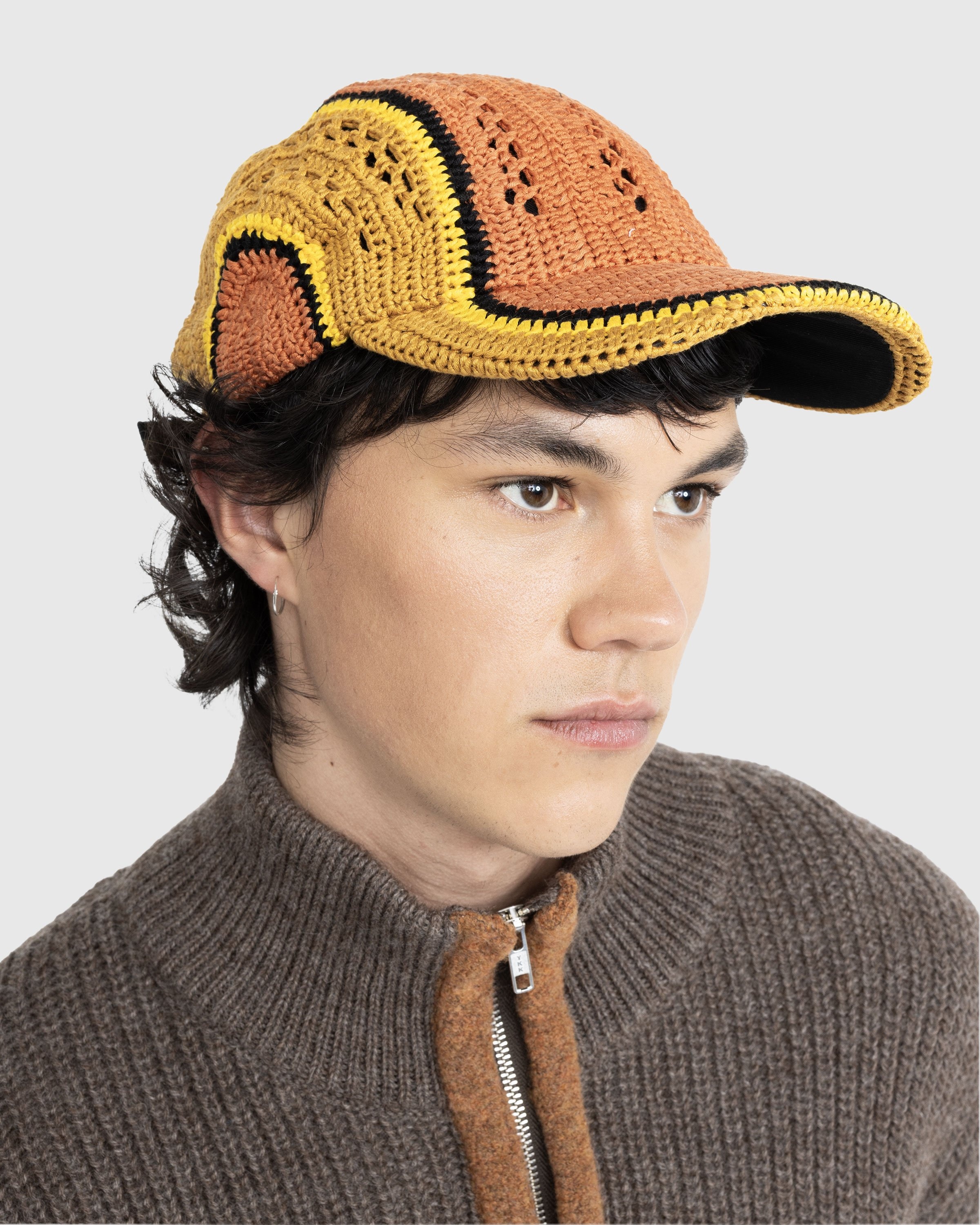 SSU – Crochet Baseball Cap Hobo Burnt Orange - Hats - Orange - Image 6